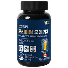 리얼닥터 캐나다산 프리미엄 오메가3 180캡슐 (6개월분) 대용량 혈행개선 눈건강 뼈건강 DSM 비타민D EPA DHA, 180정, 1개