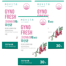 지노프레쉬 크랜베리에 빠진 유산균 30p, 30회분, 3개