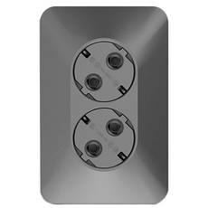 CLICKTAP LUNA 嵌入式雙孔插座 深灰色, 1個