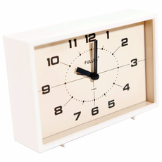 프라홈 레트로 네모 무드등 알람 탁상시계, 하얀색