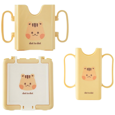 돗투돗 아가드 유아용 우유 두유 팩 홀더 라지 미니 치즈커팅기 3패키지 세트 (옐로우), 돗람이, 1세트