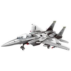 프랜드 밀리터리 블럭 F-15 이글 전투기 조립 장난감 완구 4004, 혼합색상, 1개