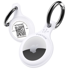 포뷰 반려동물 실리콘 인식표 위치추적 에어태그 게이스 TN002, 1개, 화이트