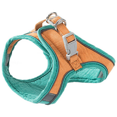 반려동물 야광 하네스 리드줄 세트 S, 그린, 1세트