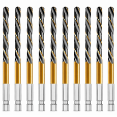 플로메리아 코발트스텐기리 4mm 10개입 세트 육각 임팩드릴 호환 서스 드릴비트 스테인레스 드릴날 샤시 철제 철기리 철재 타공, 1세트