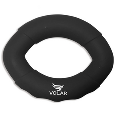 VOLAR 도넛 지압 타원형 실리콘 악력기 [색상별강도], 블랙 ( 70LB ), 1개