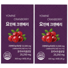 크린베리 캡슐 호박씨추출분말 크랜베리농축분말 대용량 라이프플러스, 2박스, 90회분