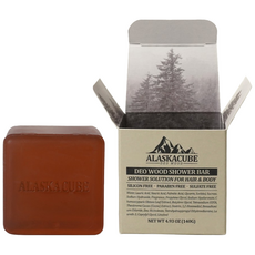 알래스카큐브 데오우드 퍼퓸 샤워바 데오드란트 비누, 1개입, 140g