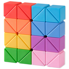 베어블리 2세대 세모 자석블럭 교구 32pcs, 세모 1세트 (32pcs)