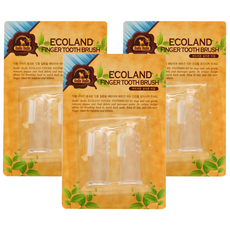 부들부들 에코랜드 강아지 손가락 칫솔 2p 2개 핑거 브러쉬 위생용품, 4개