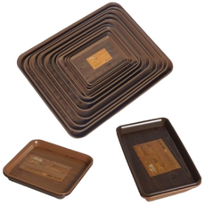 명품 옹이쟁반 업소용 가정용 사각트레이 식당쟁반, 옹이색