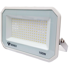 고네오 LED 투광등 100W 화이트바디 전구색/노란색, 1개