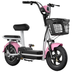 Bacicle 접이식 전기자전거 미니벨로 48V 15A 리튬 배터리 전동 출퇴근 배달, HD-핑크 15A 리튬배터리 48V 경량스틸