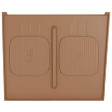 지파츠 싼타페 MX5 실내 콘솔 무선충전 패드 커버 논슬립 수납함 친환경 실리콘 소재, 브라운, 무선 충전 패드 커버 (D-4)