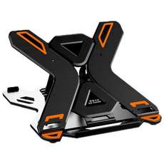 노트북 거치대 스마트폰 거치 겸용 접이식 각도조절 스탠드, black, 1개