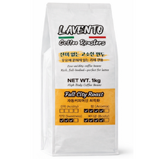 [라벤토]산미없는 고소한 원두 1kg 로부스타 베트남 G1 고카페인 블루라벨 커피 [홀빈], 1개, 홀빈(분쇄안함)