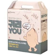 두레생협 유기농 귀리우유 (190mlX16팩) 귀리 YOU 두유, 190ml