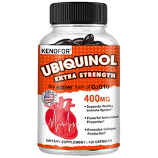 성인 혈관 및 심장 건강 혈압 균형을 위한 유기 초고흡수 유비퀴놀 COQ10 코엔자임 Q10, 60캡슐, 60정, 1개