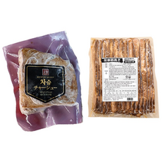 오지상구루메 차슈모음2종 500g 1kg 라멘토핑 라멘 토핑 차슈, 1개, 02_오지상롱삼겹차슈