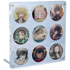 개꿀굿즈 캔뱃지 보관 케이스 58mm 커버(외경 60mm), 9칸