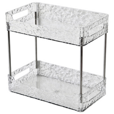 HK.sell 아이스 그래픽 다용도 선반 정리함 2단, 투명