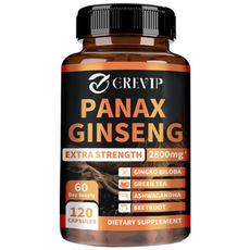 인삼 2800mg - 기억력 에너지 지구력 - 은행나무 아슈와간다, 1개, 60정