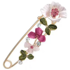 여성 고급 로즈 누아르 핑크문 브로치