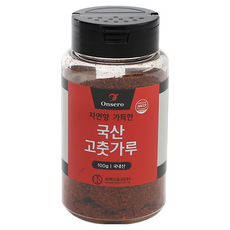 HACCP인증 온세로 국산 고춧가루(용기형) 굵은 고추가루 김치용 보통매움, 100g, 1개