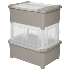 Living Smile 透明2層尿布收納架 L號, 棕色