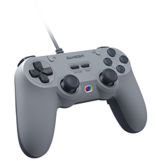 국내정발 GameSir-T3Lite 레트로 유선게임패드 PC게임패드 조이스틱 컨트롤러, 1개, GameSir-T3Lite 레트로 그레이