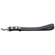 반자네 가죽 숏 대형견 리드줄 37cm BL-7, 1개, 검정