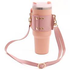 코차이 끈조절 텀블러 홀더 스트랩 3컬러, 1개, 핑크