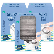 모나리자 하루 한 장 뽑아쓰는 일회용 수세미, 32개입, 3개