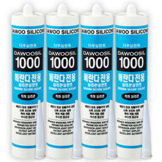 에스테크 베란다용 창틀용 실리콘 다우실 1000 창호 베란다 방수 백색, 4개