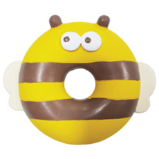 Karlie 도넛 반려견 라텍스 장난감 11cm, 허니, 1개