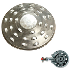 스텐24종 쌍관버너덮개 220mm (공정상 기름때 있음), 1개