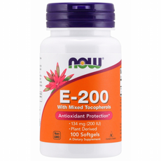 나우푸드 내추럴 E- 200 소프트젤, 1개, 100정