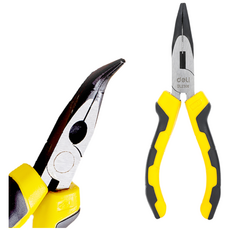 델리툴즈 벤트 롱노우즈 곡마루 롱로즈 롱노즈 플라이어 6인치, 벤트 롱노우즈_6인치 (EDL2306), 1개