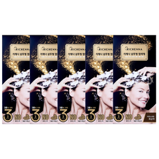 리체나 샴푸형 골드 염색제, 자연스러운 흑갈색, 5개