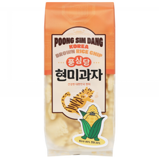 풍심당 무설탕 무색소 글루텐프리 개나리 옥수수 현미 과자 뻥튀기, 3개, 35g