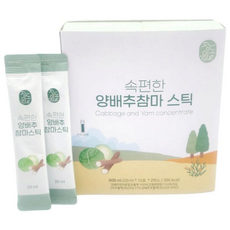 [정도원팜]속편한 양배추 참마 농축진액 사과맛 선물세트 20ml* 15포 2박스, 1세트, 600ml