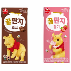 [멀티박스]서울우유 딸기꿀딴지12개+초코꿀딴지12개 총24입, 180ml, 24개