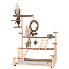 Qilci 鸚鵡4層遊戲站架, 1個, 混合顏色