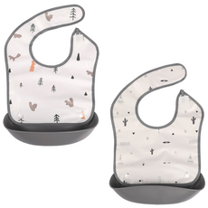 노르디코 킨더 턱받이, 사막캠핑 + 숲속친구, 2매, 1세트