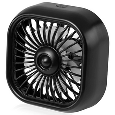 차량용 송풍구 에어컨 거치식 USB 선풍기 에어 쿨링팬 LED 써큘레이터, 1개, 블랙