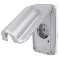 클린 제일 방우콘센트 세로 1구 실버, 1개