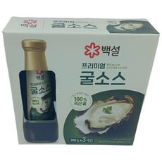 <식자재랜드>코스트코 백설 프리미엄굴소스 350g*3 볶음밥 굴소스 저당소스 해물소스, 3개, 350ml