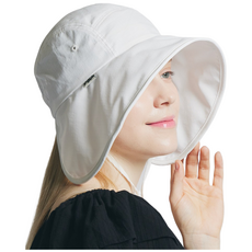 서프코코스 양볼 커버 소두핏 모자 얼굴 햇빛가리개 UV차단 썬캡, 화이트