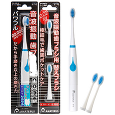 한정특가 아마데라스 음파 전동 칫솔 본품2p + 리필모 4p, 블루, 1개