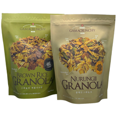 프리미엄 수제 그래놀라! 가마크런치 저당 그래놀라 210g x 2종 세트 (애플시나몬/플레인), 2개